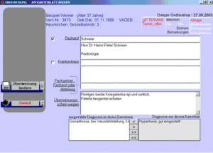Wahlarzt Software Überweisung